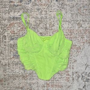 SHEIN Lime Green Crop Top